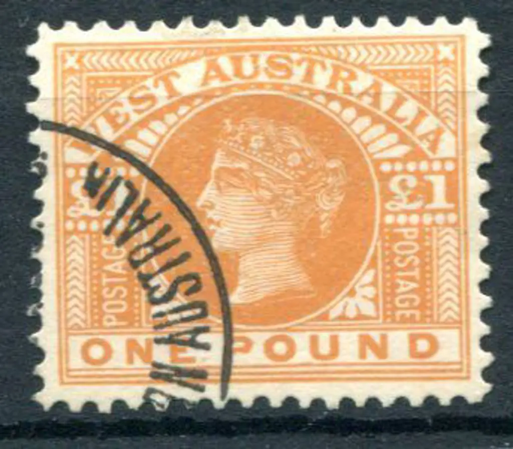 1909 £1 orange. Fine used with neat corner cancel. ... Image 1++