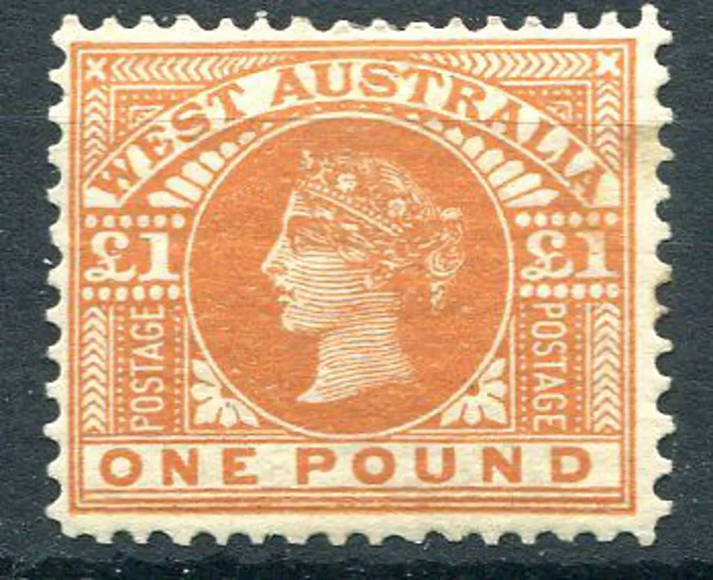 1909 £1 orange. MLH plus small area without gum & ... Image 1++