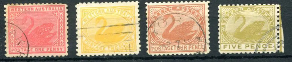 1902/11 1d carmine-rose, 2d yellow, 4d chestnut & ... Image 1++