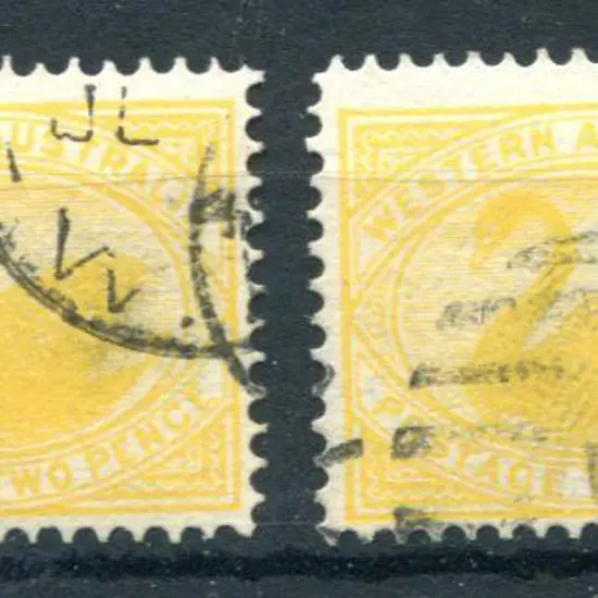1902 2d yellow with wmk V/crown sideways & ...