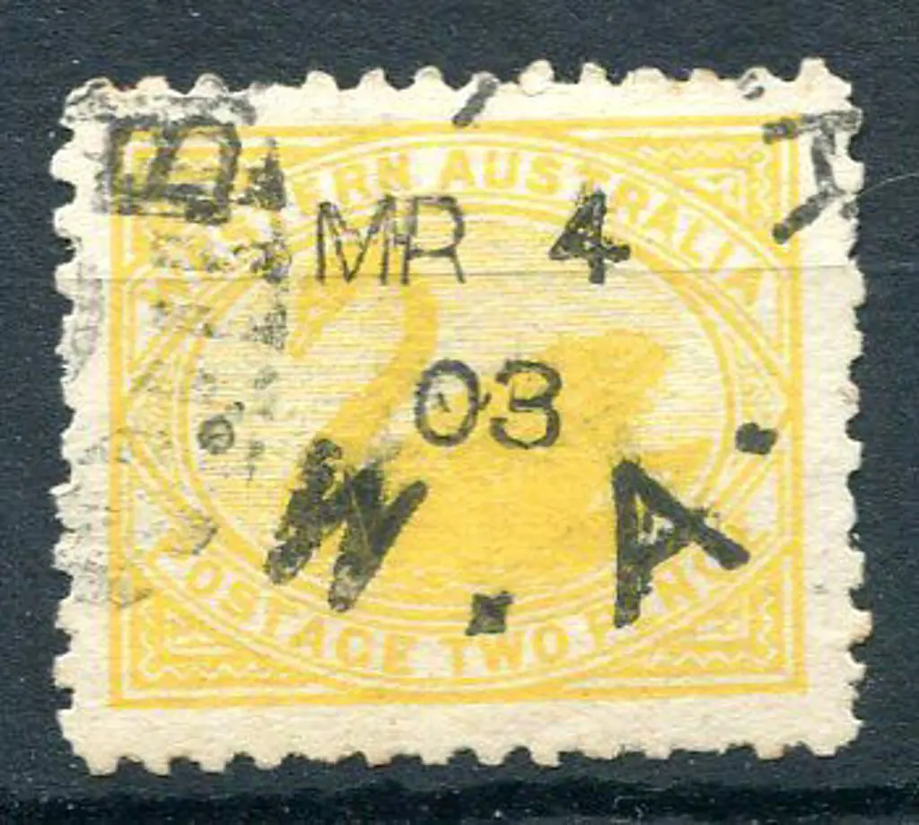 1902 2d yellow. Used with MR 4 03 cds. SG 130, ... Image 1++