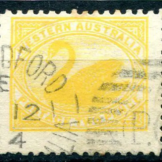 1902 2d yellow. Fine used with 1904 Guildford ...
