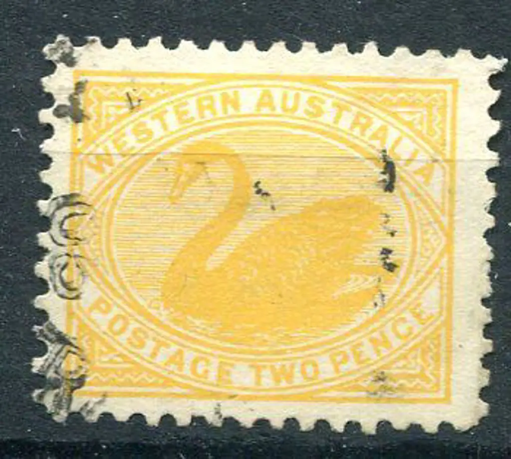 1902 2d yellow with upright wmk. Used by ... Image 1++