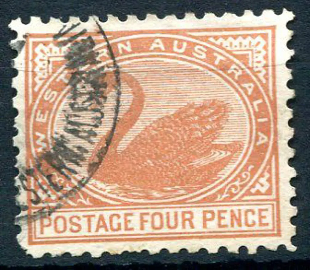 1902 4d chestnut. Fine used with 2 short perfs at ... Image 1++