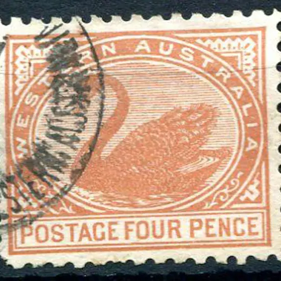 1902 4d chestnut. Fine used with 2 short perfs at ...