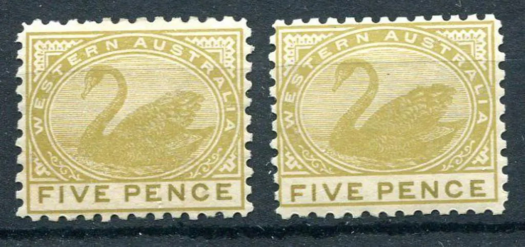 1902 5d bistre in 2 shades. MLH pair. SG 132, Cat. ... Image 1++