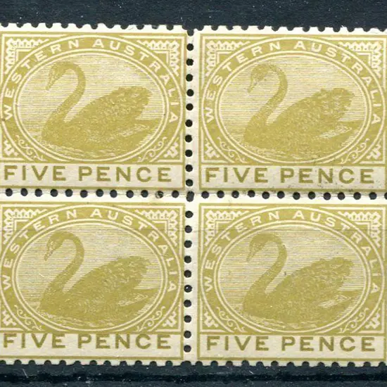 1902 5d bistre block of 4. MUH/MLH, couple of ...