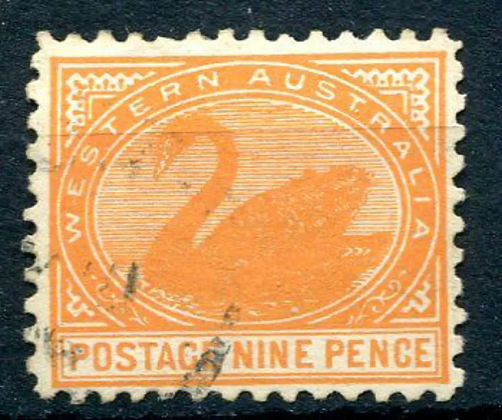 1902 9d yellow-orange. Lightly used with part ... Image 1++