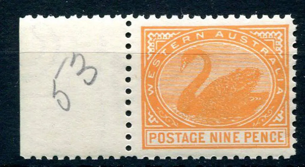 1902 9d yellow-orange with left margin. Fresh MUH ... Image 1++