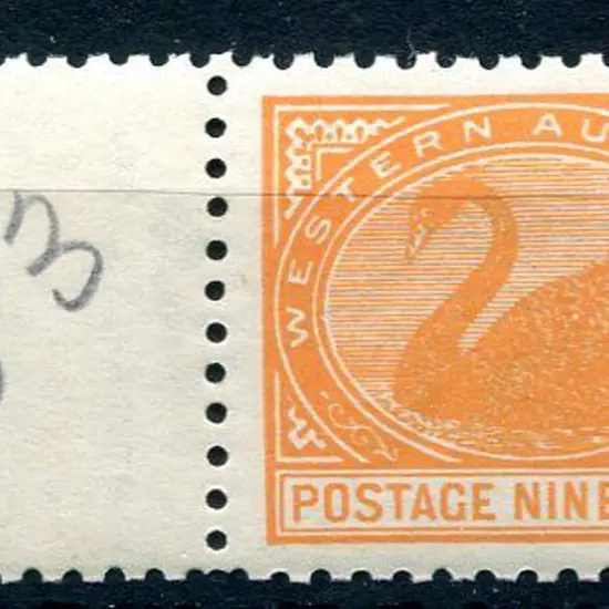 1902 9d yellow-orange with left margin. Fresh MUH ...