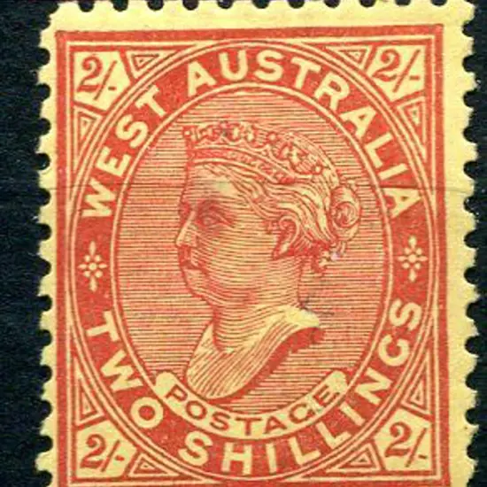 1902 2/- bright red/yellow. MH, small grease stain ...