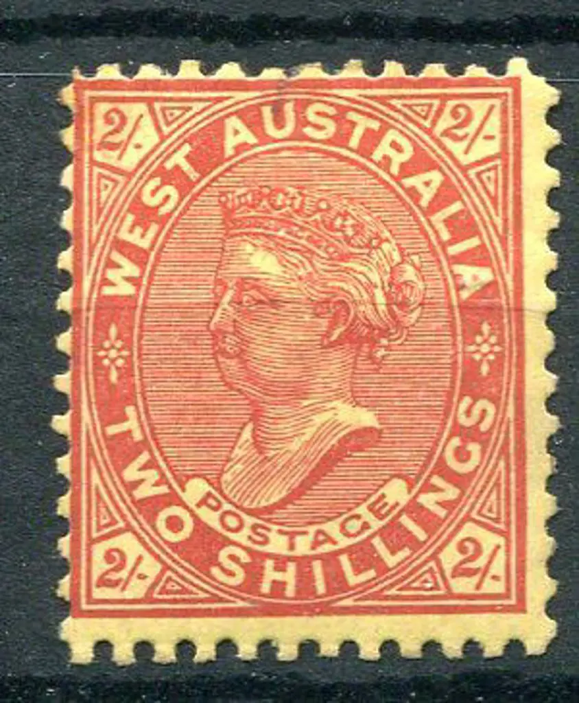 1902 2/- bright red/yellow. MLH/MH, centred top ... Image 1++