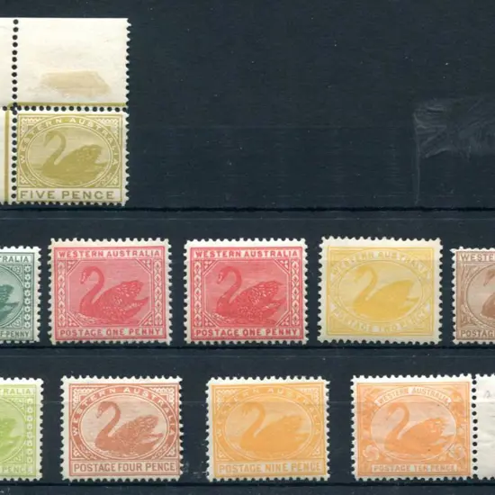 1905/12 ½d green, 1d carmine, 1d carmine-red & 2d ...