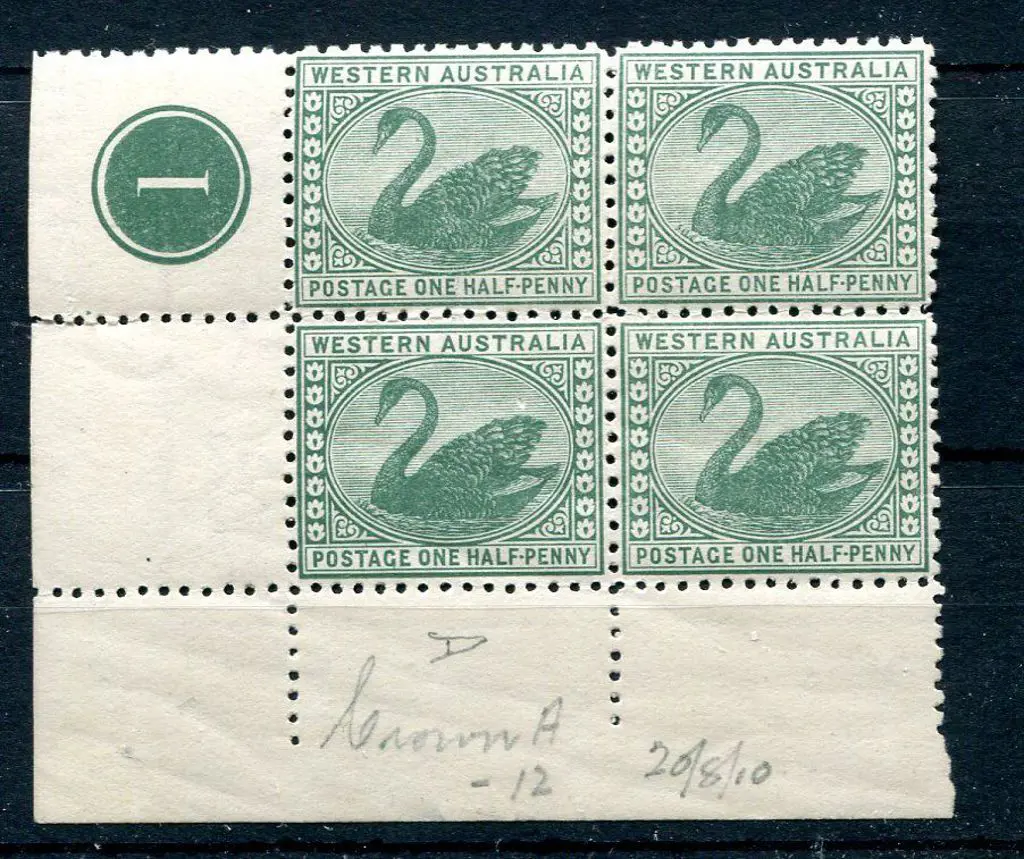 1910 ½d green, Crown/A wmk in Plate 1 MUH/MLH ... Image 1++