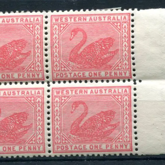 1905/12 1d rose-pink block of 4 with right ...