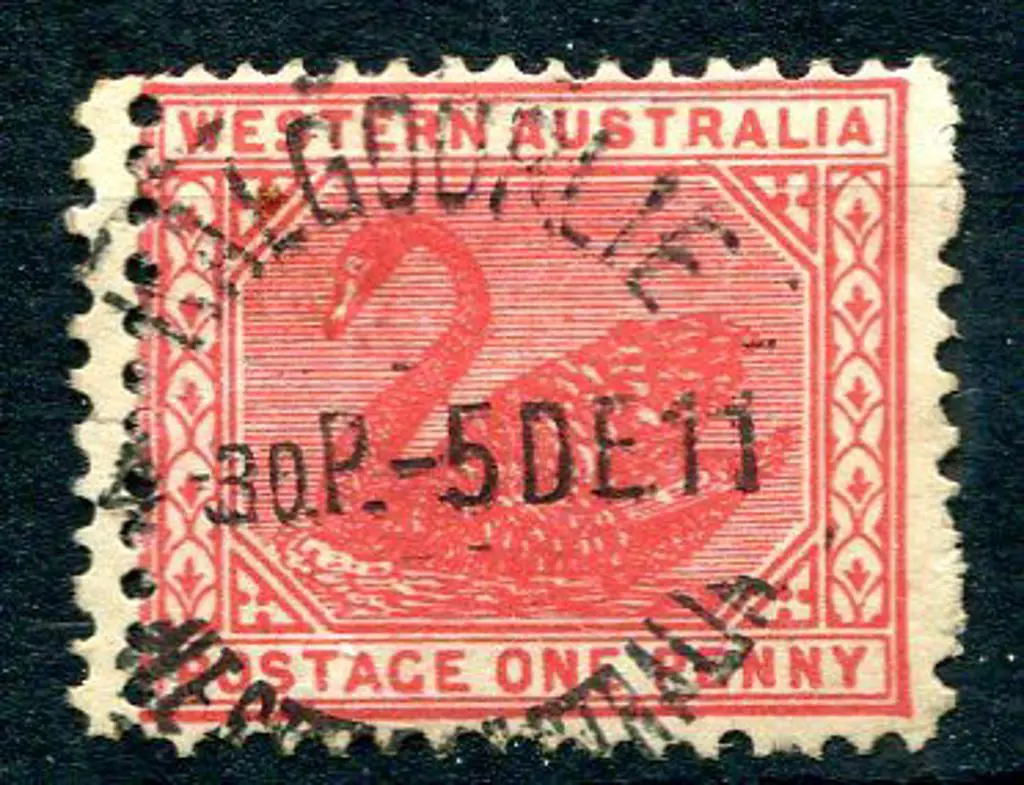 1909 1d carmine, Crown/A with double perfs at ... Image 1++