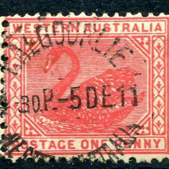 1909 1d carmine, Crown/A with double perfs at ...