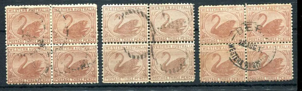 1906 3d brown in 3 shade variations all in used ... Image 1++