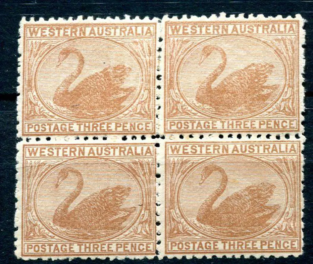 1906 3d brown block of 4. 2 MUH, 2 MLH, fluffy ... Image 1++