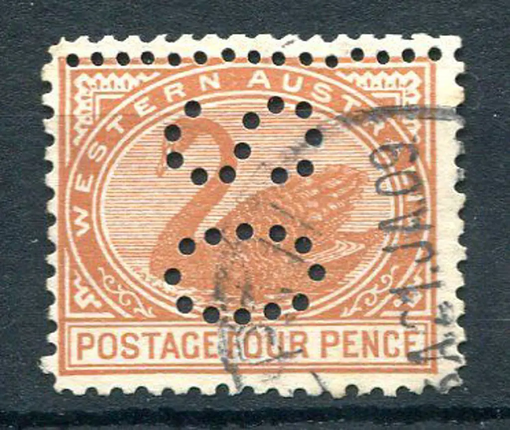 1908 4d pale chestnut with double perfs at top. ... Image 1++