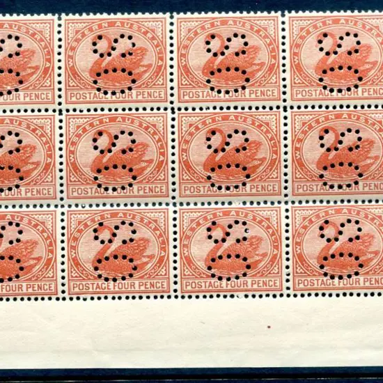 1910 4d bright brown-red in MUH lower left ...
