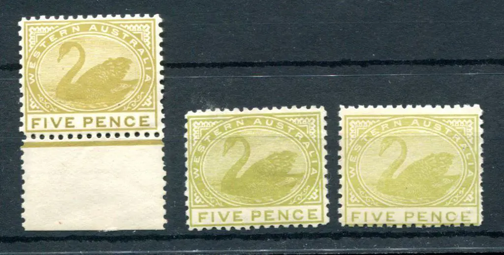 1905/12 5d pale olive-bistre, 5d olive-green & 5d ... Image 1++
