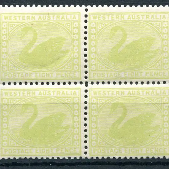 1912 8d apple-green block of 4. 3 MUH, 1 MLH. SG ...