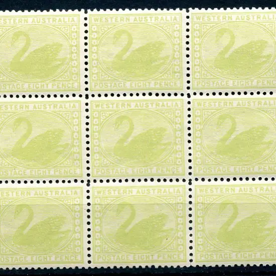 1912 8d apple-green. An attractive MUH block of 9 ...