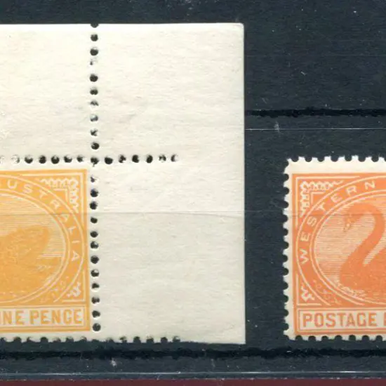 1905/12 9d orange & 9d red-orange, Crown & A ...