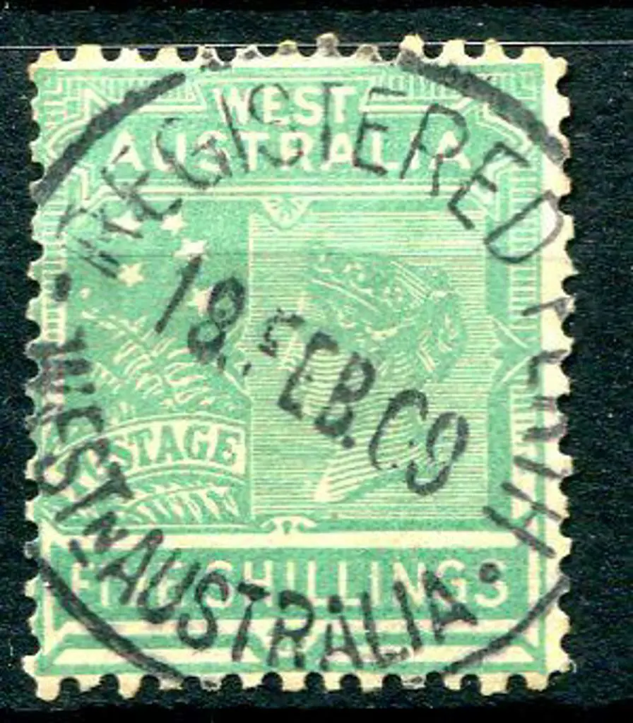 1907 5/- emerald-green. Fine used with neat ... Image 1++