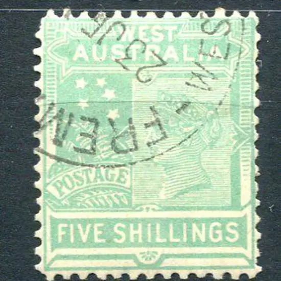 1907 5/- emerald-green, Die I. CTO with part ...