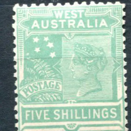 1905/12 5/- emerald-green. MLH. SG 148, Cat. £180