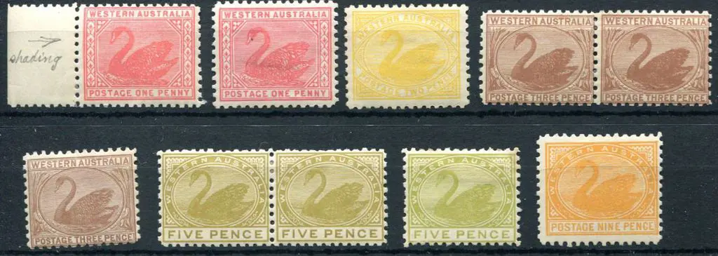 1905/12 1d in both shades, 2d, 3d with pair & ... Image 1++