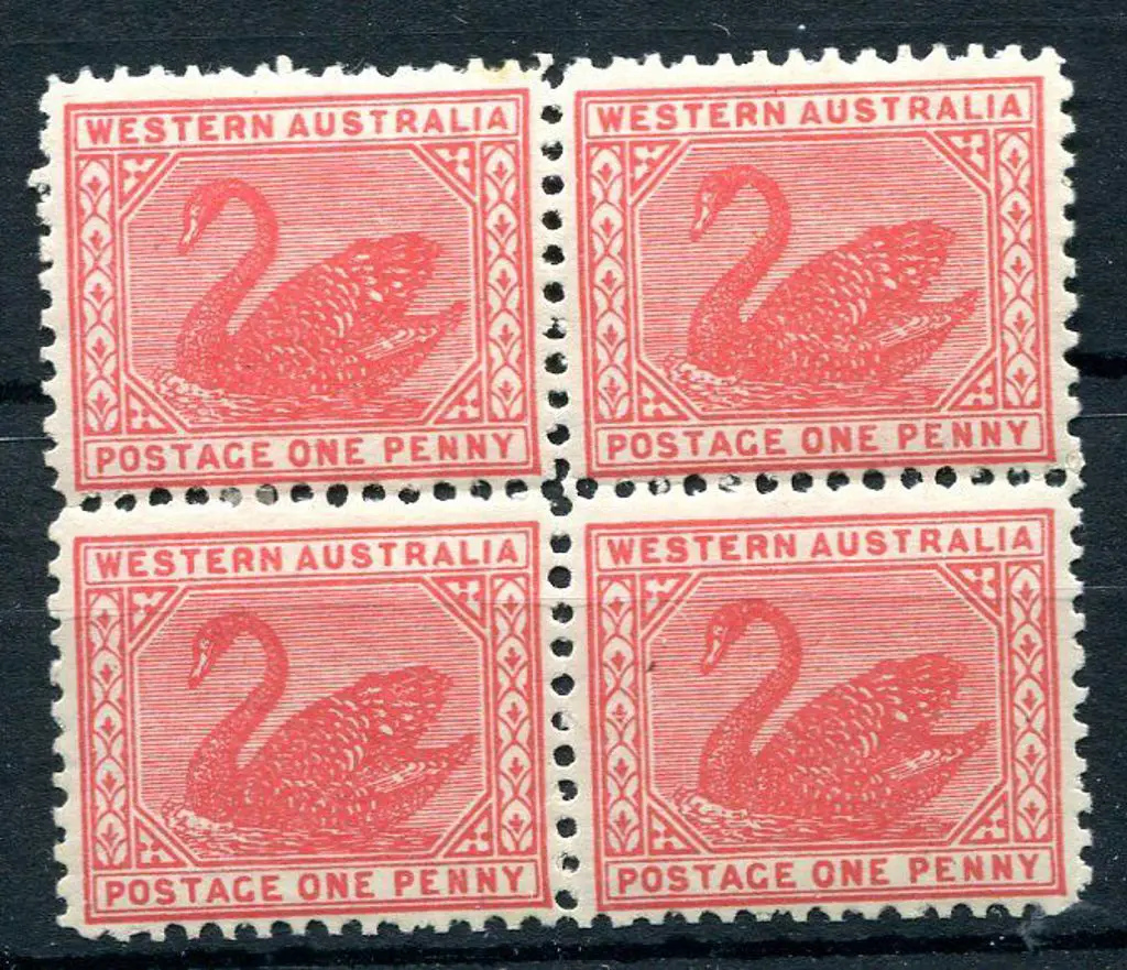 1905 1d carmine-red block of 4. MUH/MLH. SG 151a, ... Image 1++