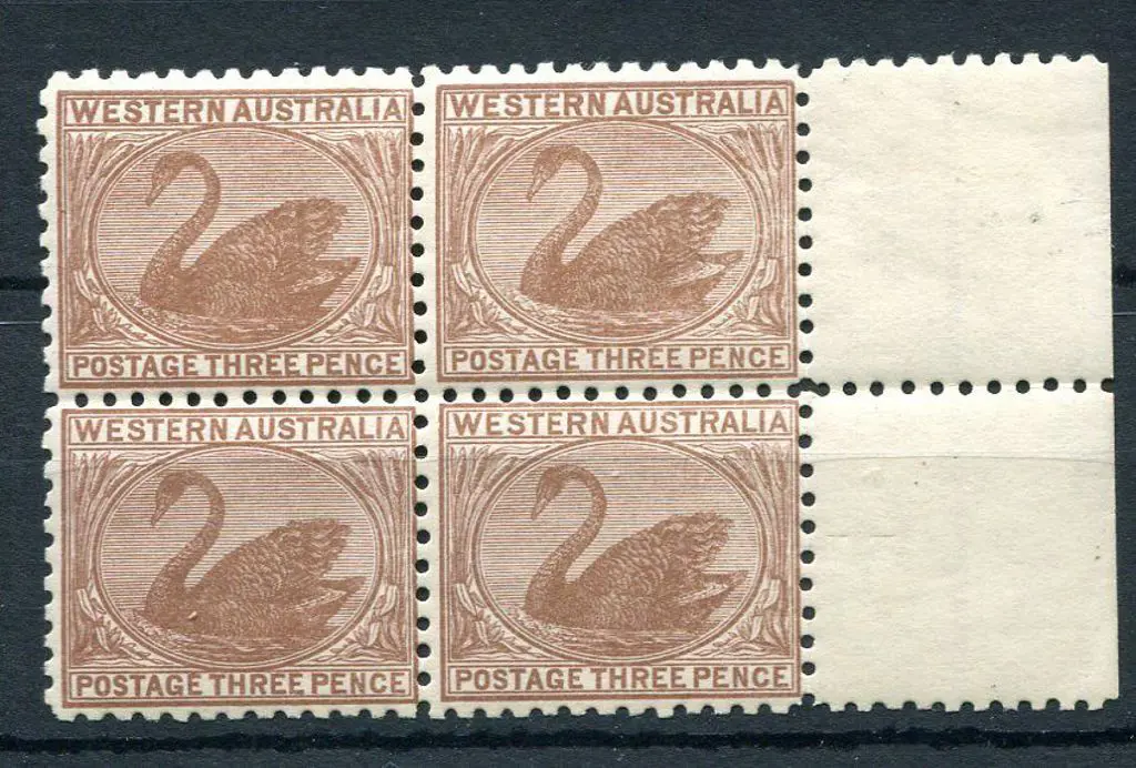 1905 3d brown, perf. 11 block of 4. MUH/MLH with ... Image 1++