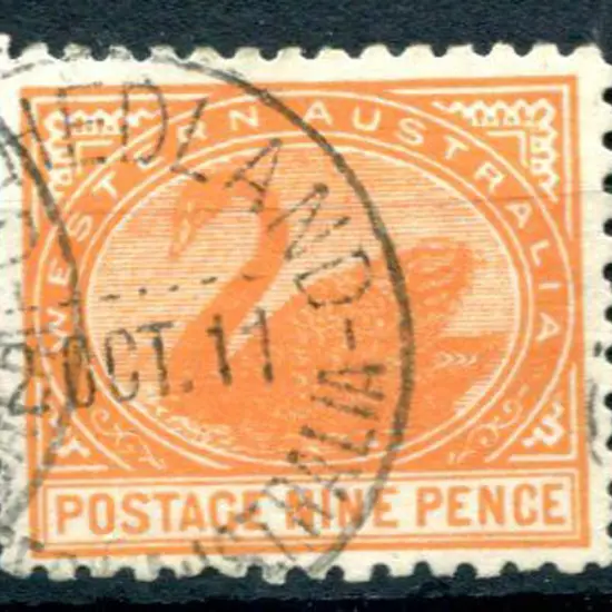 1905 9d orange. Good to fine used. SG 157, Cat. ...
