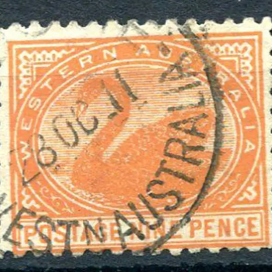 1905 9d red-orange. Fine used with 28 OC 11 cds. ...