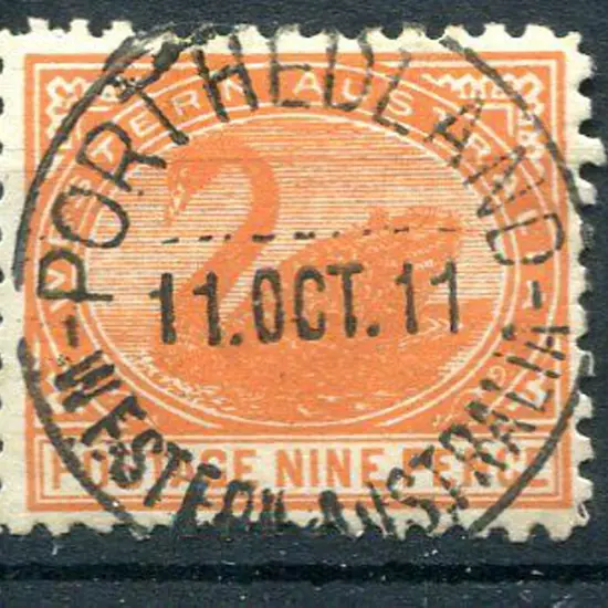 1905 9d red-orange. Superb used with central ...