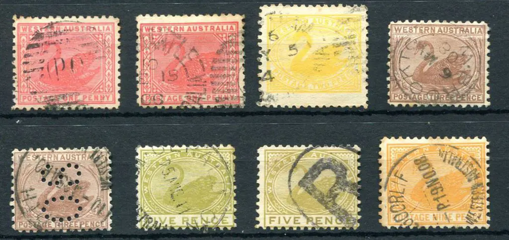 1905/12 1d (2), 2d, 3d (normal & perfined "OS"), ... Image 1++
