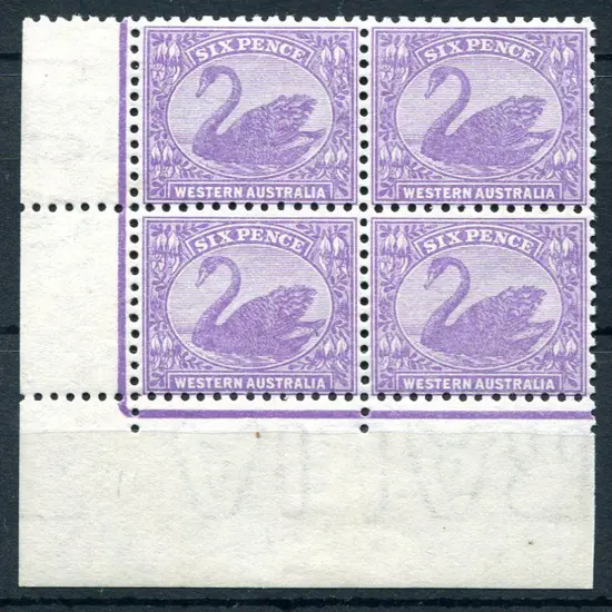 1912 6d bright violet, crown over single line A ...