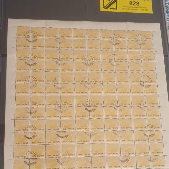 1912 "ONE PENNY" surcharge on 2d yellow, Crown ...