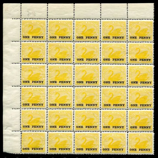 1912 "ONE PENNY" surcharge on 2d yellow x 120. As ...