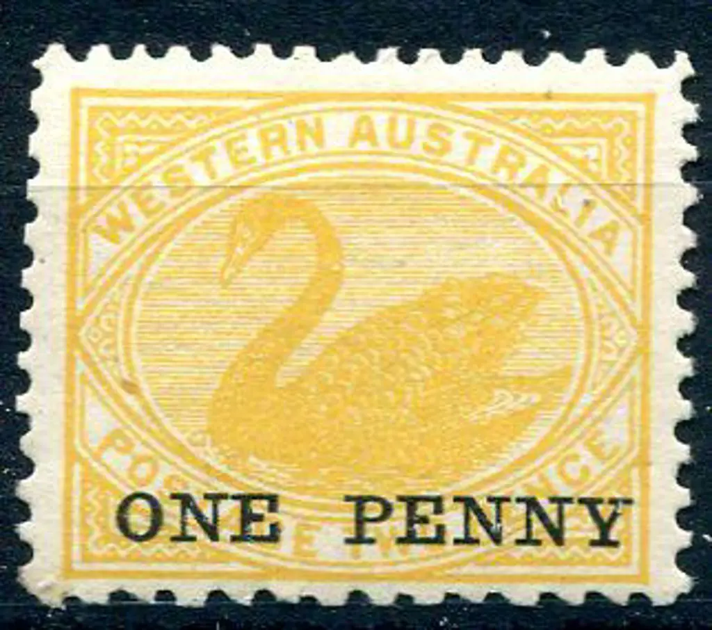 1912 "ONE PENNY" on 2d yellow surcharge. Compound ... Image 1++