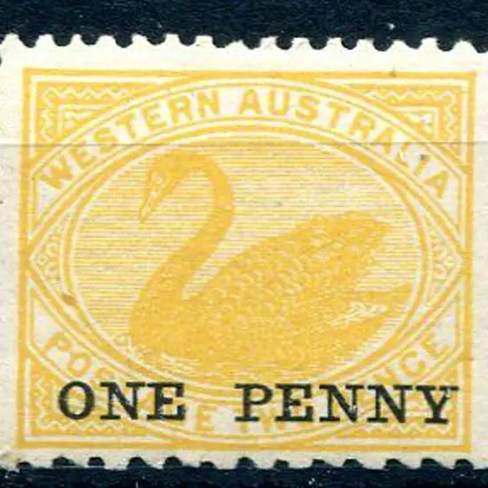 1912 "ONE PENNY" on 2d yellow surcharge. Compound ...