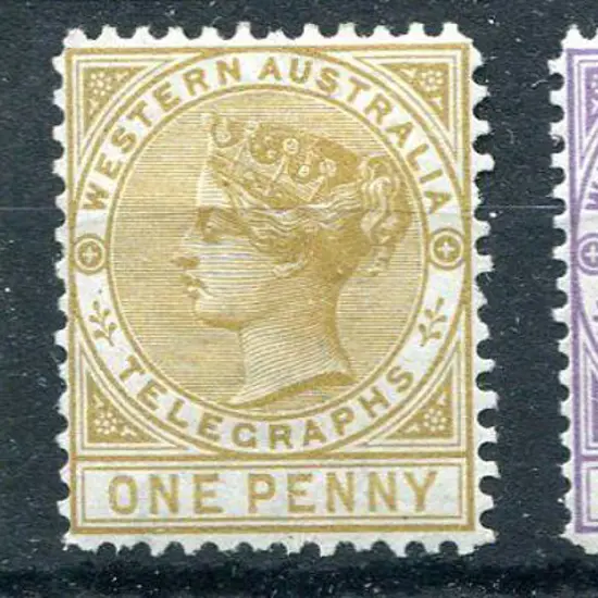 1879 1d bistre in both perfs & 6d lilac Telegraph ...