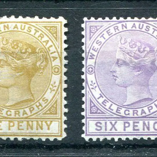 1879 1d bistre, perf. 12½ & 6d lilac, perf. 14. ...
