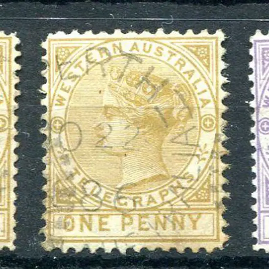 1879 1d bistre in both perfs & 6d lilac Telegraph ...