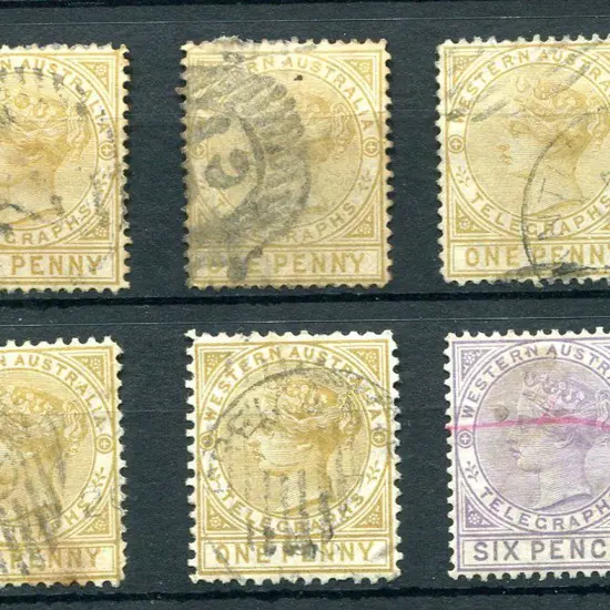 1879 1d bistre, perf. 14 x 3 & perf. 12½ x 2 ...