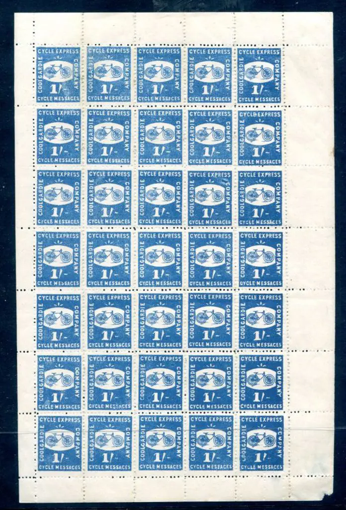 1893 1/- & 2/6d blue Coolgardie Cycle Express in ... Image 1++