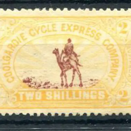 1896 6d, 2/- & 5/- Coolgardie Cycle Express camel ...